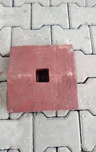 Cast adaptor and wear plate, primed and ready for machining